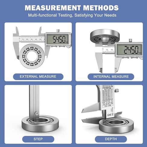 HDLNKAK 6"/150mm Rechargeable Digital Caliper, Inch/MM Conversion Caliper Measuring Tool with Large LCD Screen, Stainless Steel Caliper Tool for DIY/Household/3D-printing. in Kuwait