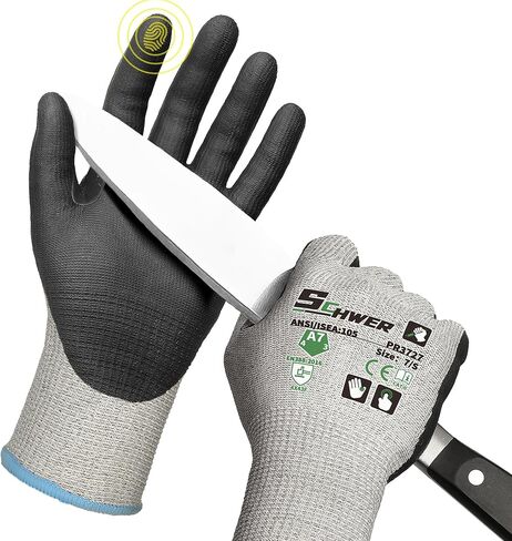 High Level Cut Resistant Work Gloves for High Risk Work, ANSI A7 Cutting Gloves with Reinforced Thumb, Used for WoodWorking, Construction, Non Slip, Durable, Breathable & Cool, L, 1 pair, PR3727 in Kuwait
