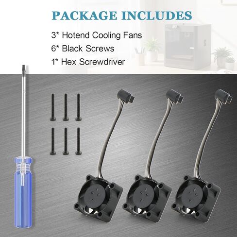 3 عبوات من مروحة تبريد Hotend 2510 لمروحة Bambu Lab P1P/P1S لمختبر P1P/P1S طابعة ثلاثية الأبعاد مروحة تبريد سخان سيراميك Hotend، DC5V 0.2 A 15000 ± 10% دورة في الدقيقة in Kuwait