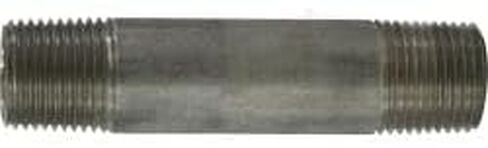 MIDLAND INDUSTRIES 48070 حلمة الأنابيب الملحومة، 1/2 بوصة MPT × 1/2 بوصة MPT، 6 بوصة لتر، الفولاذ المقاوم للصدأ، جدول SCH 40 in Kuwait