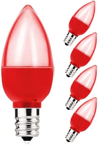 لمبة إضاءة ليلية، [4 عبوات] 15 وات LED لمبة إضاءة ليلية مكافئة، مصابيح LED 1.5 وات C7 S6، قاعدة شمعدان صغيرة E12، أبيض دافئ 3000 كلفن LED، ضوء صغير 150 لومن لمصباح الملح في غرفة النوم in Kuwait