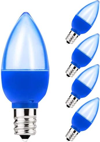 لمبة إضاءة ليلية، [4 عبوات] 15 وات LED لمبة إضاءة ليلية مكافئة، مصابيح LED 1.5 وات C7 S6، قاعدة شمعدان صغيرة E12، أبيض دافئ 3000 كلفن LED، ضوء صغير 150 لومن لمصباح الملح في غرفة النوم in Kuwait
