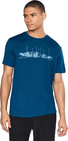 تي شيرت رجالي من Icebreaker Merino 150 Tech Lite بأكمام قصيرة The Peaks in Kuwait