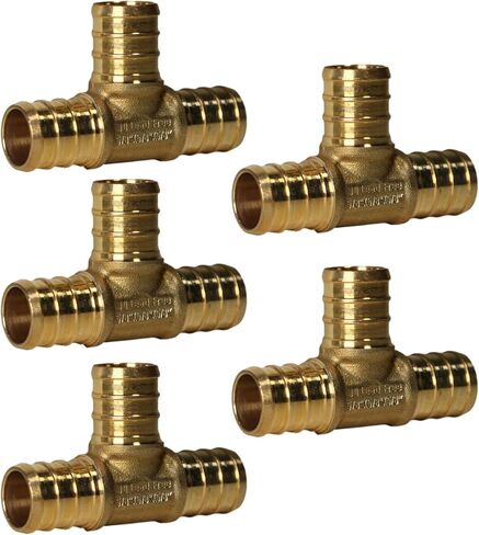 XFITTING 5/8 inch x 5/8 inch x 5/8 inch Pex Tee, Pex B Crimp Version 25-6-2=5X, 5 Pieces in Kuwait