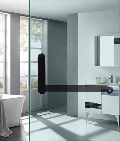 Bathroom Glass Door Handle Stainless Steel Replacement Parts Push and Pull Bar Shower Door Handle for Office Hotel (Size : 300mm+450mm) in Kuwait