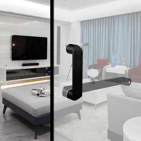 Bathroom Glass Door Handle Stainless Steel Replacement Parts Push and Pull Bar Shower Door Handle for Office Hotel (Size : 300mm+450mm) in Kuwait