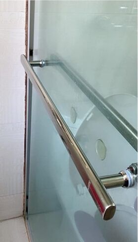 Bathroom Door Handle for Glass Door,Full Polished Stainless Steel Finish Single-Sided Glass Door Pull Handle,Replacement Pull Handle (Size : 400mm) in Kuwait