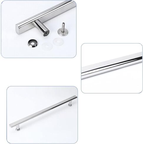 Bathroom Door Handle for Glass Door,Full Polished Stainless Steel Finish Single-Sided Glass Door Pull Handle,Replacement Pull Handle (Size : 400mm) in Kuwait