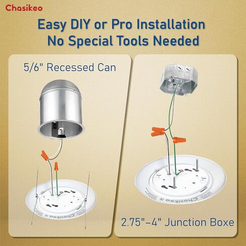 12 Pack 6 Inch LED Disk Lights, Dimmable Flush Mount Ceiling Disc Lights, 2700K/3000K/3500K/4000K/5000K 5CCT Selectable, 14.8W, 1150LM, UL/FCC/Energy Star, Installs with J-Box or Recessed Can in Kuwait