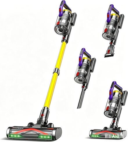 KIPMAX Cordless Vacuum Cleaner, 50KPa 550W Stick Vacuum for Home, LED Display 70Mins Anti Tangled Vacuum Cleaner for Pet Hair/Carpet/Floor, Self-Standing Vacuum with Rechargeable Battery in Kuwait