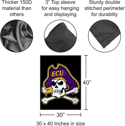 ECU Pirates ECU Pirate Double Sided House Flag in Kuwait