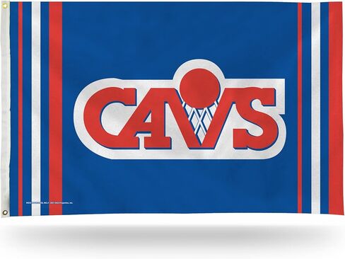 Rico Industries NBA Cleveland Cavaliers Retro 3' x 5' Banner Flag 3' x 5' Banner Flag Single Sided - Indoor or Outdoor - Home Décor in Kuwait