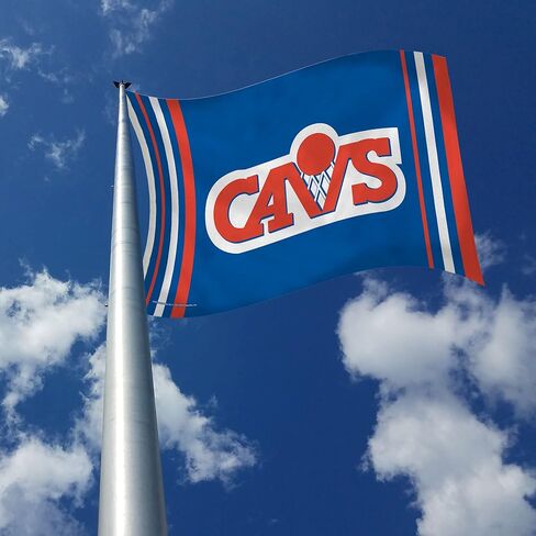 Rico Industries NBA Cleveland Cavaliers Retro 3' x 5' Banner Flag 3' x 5' Banner Flag Single Sided - Indoor or Outdoor - Home Décor in Kuwait
