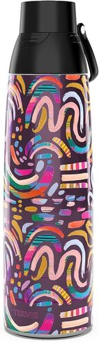 زجاجة مياه Tervis Venture EttaVee - كوب سفر ثلاثي معزول باللون الأرجواني يبقي المشروبات باردة وساخنة، 26oz، من الفولاذ المقاوم للصدأ in Kuwait