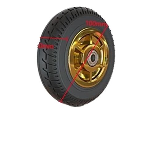 1 Piece 4 inch Rubber Heavy Duty casters Plated TPR Silent Wheel Trolley Industrial Trailer Single(TPR) in Kuwait