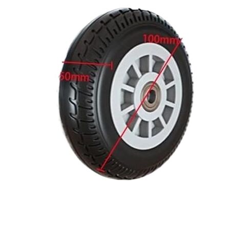 1 Piece 4 inch Rubber Heavy Duty casters Plated TPR Silent Wheel Trolley Industrial Trailer Single(TPR) in Kuwait