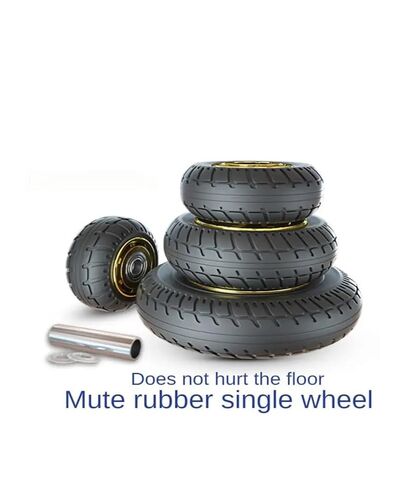 1 Piece 4 inch Rubber Heavy Duty casters Plated TPR Silent Wheel Trolley Industrial Trailer Single(TPR) in Kuwait
