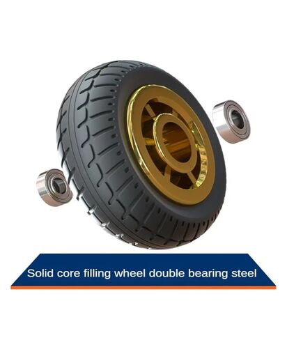 1 Piece 4 inch Rubber Heavy Duty casters Plated TPR Silent Wheel Trolley Industrial Trailer Single(TPR) in Kuwait