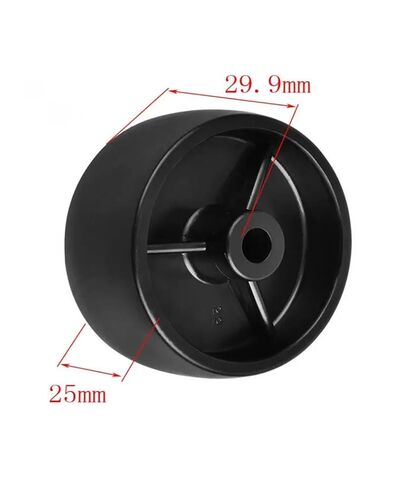 Set of 4 casters 2.5 inch Black PP Single Wheel Inner Hole 8 mm Without Bearing Plastic Diameter 65 mm for Home use in Saudi Arabia