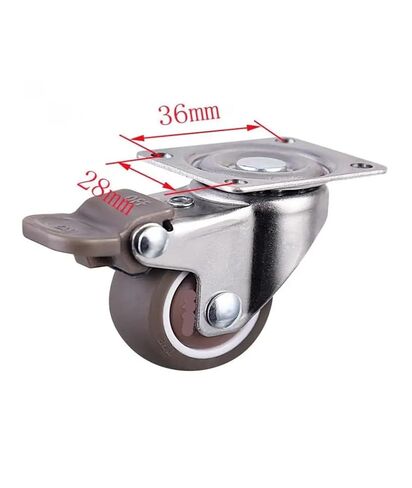 Pack of 4 1.5-inch casters TPE Universal Wheels with Brake Light Single Bearing Anti-Winding Silent Furniture in Kuwait