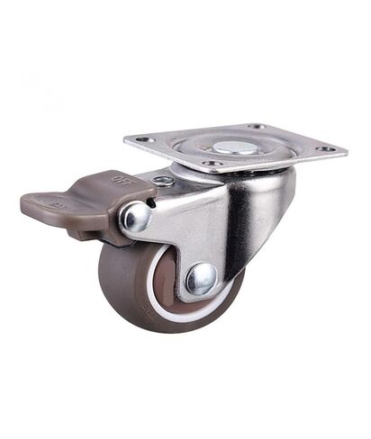Pack of 4 1.5-inch casters TPE Universal Wheels with Brake Light Single Bearing Anti-Winding Silent Furniture in Kuwait