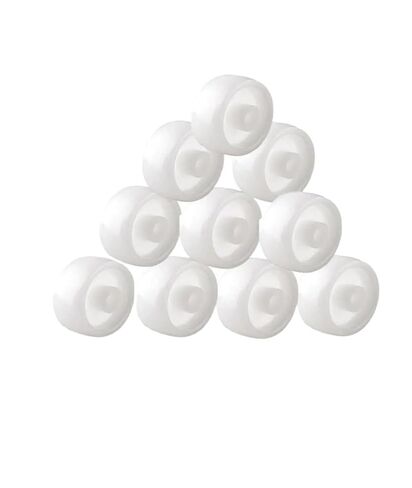10pcs 1 inch Single Wheel Light White PP Plastic Small Diameter 25mm Smooth Sheet Folding Bed Pulley in Kuwait