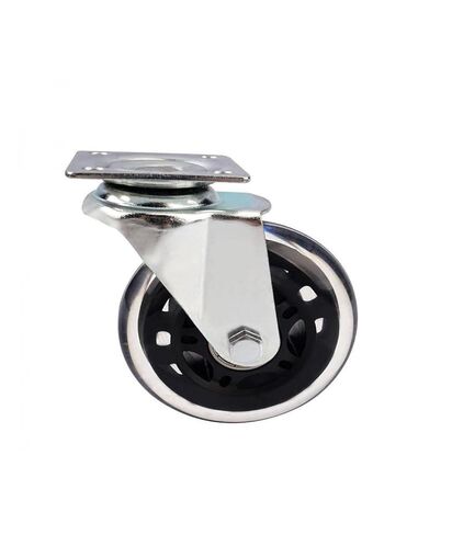 5 Pack Casters 3 Inch PU Polyurethane Transparent Furniture Office in Kuwait