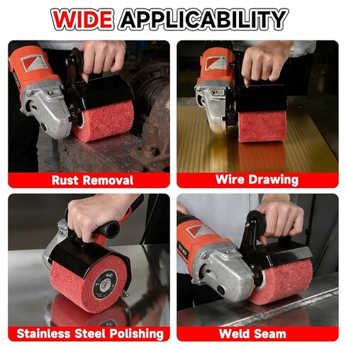 4.7" x 4" Surface Conditioning Tool, Alumina Wire Drawing Wheel for Burnishing Machines, Widely Applicable Abrasive Drum for Copper, Aluminum, Stainless Steel Polishing and Rust Removal in Saudi Arabia