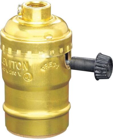 Leviton Electrolier 1-Circuit Lamp Holder, 250 W, Incandescent, Medium, No Size, Brass, 10083-16 in Kuwait