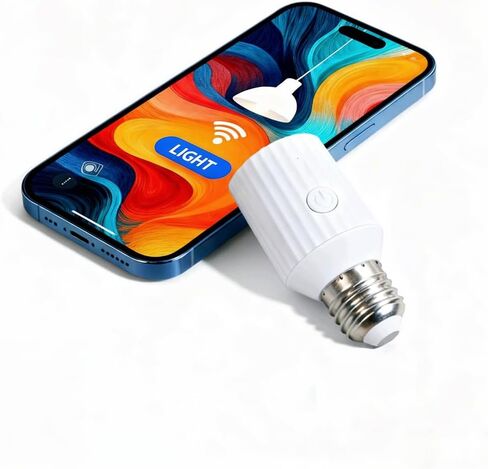 محول مقبس لمبة إضاءة LoraTap Smart Wi-Fi، صوت لـ Alexa/Google، مجموعة تطبيقات الحياة الذكية ومؤقت، 60 وات كحد أقصى، متوافق مع ساطع، E26/E27 in Kuwait