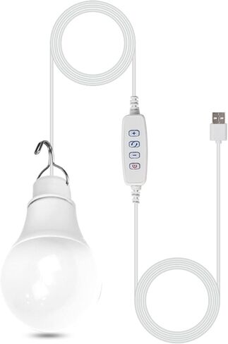 USB LED ضوء التخييم 10W، لمبة LED المحمولة للتخييم المرآب مستودع سيارة شاحنة قارب صيد، ضوء الطوارئ في الهواء الطلق، غرفة نوم الأطفال الأبيض in Kuwait