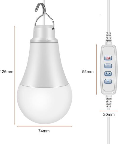 USB LED ضوء التخييم 10W، لمبة LED المحمولة للتخييم المرآب مستودع سيارة شاحنة قارب صيد، ضوء الطوارئ في الهواء الطلق، غرفة نوم الأطفال الأبيض in Kuwait