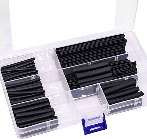 560Pcs Heat Shrink Tube Kit – 7 Sizes Electrical Wire Cable Sleeving for Insulation, DIY, Automotive & Industrial Use – Includes Storage Box in Saudi Arabia