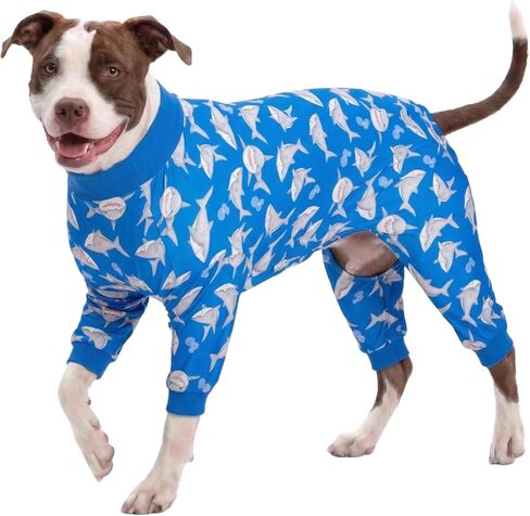 Lovinpet الكلب الكبير pjs ، حماية الأشعة فوق البنفسجية ، أليفات القلق من الحيوانات الأليفة ، فايس ، فاتحان خفيفة الوزن ، سمكة سمك القرش الأزرق ، ثياب الكلاب ، قميص أقل من كنزات الكلاب والمعاطف ، بيجامات الكلب الكبيرة ، Pet PJ's /3xl in Kuwait