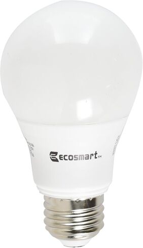 EcoSmart 60W يعادل ضوء النهار A19 Energy Star، لمبة إضاءة LED خافتة (4 عبوات) in Kuwait