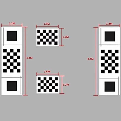 Car panoramic 3D 2D Calibration Cloth 4.4 * 1.2M / 1.6 * 1.2M 360 Camera Debug Cloth 3D Car 360-degree 360-Degree Panoramic Bird's-Eye Panoramic DVR System Debugging Cloth Special 4 Pieces/set in Kuwait