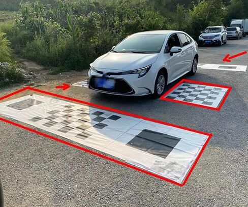 Car panoramic 3D 2D Calibration Cloth 4.4 * 1.2M / 1.6 * 1.2M 360 Camera Debug Cloth 3D Car 360-degree 360-Degree Panoramic Bird's-Eye Panoramic DVR System Debugging Cloth Special 4 Pieces/set in Kuwait