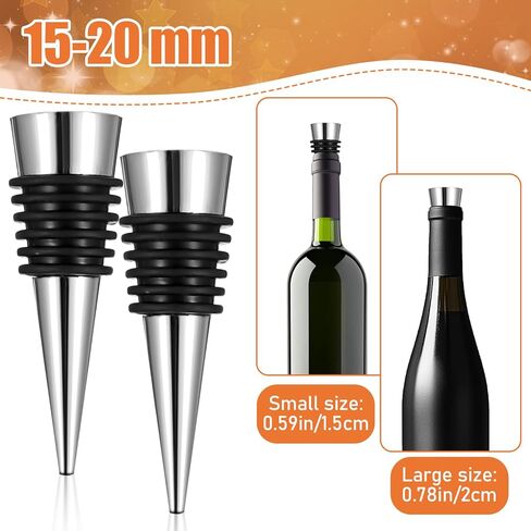 30pcs Wine Bottle Stopper Set Kit Wine Stopper Reusable Decorative Bottle Stoppers Stainless Steel WineBottle Corks Wines Saver Corks Hardware for Kitchen Bar Gifts Holiday Party Wedding in Kuwait