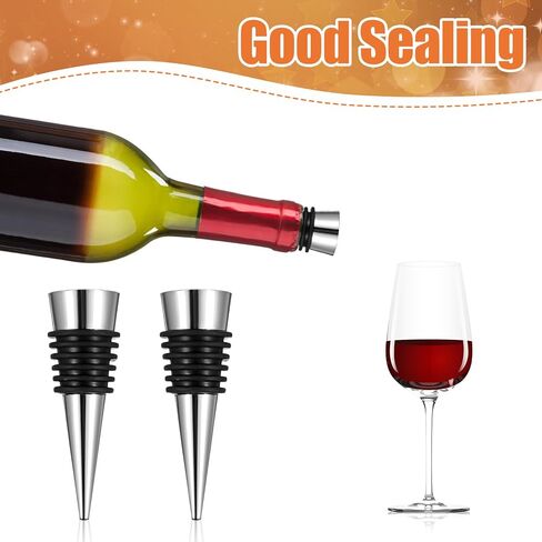 30pcs Wine Bottle Stopper Set Kit Wine Stopper Reusable Decorative Bottle Stoppers Stainless Steel WineBottle Corks Wines Saver Corks Hardware for Kitchen Bar Gifts Holiday Party Wedding in Kuwait