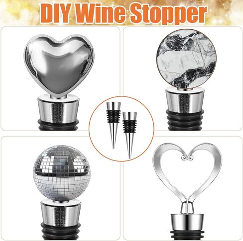 30pcs Wine Bottle Stopper Set Kit Wine Stopper Reusable Decorative Bottle Stoppers Stainless Steel WineBottle Corks Wines Saver Corks Hardware for Kitchen Bar Gifts Holiday Party Wedding in Kuwait