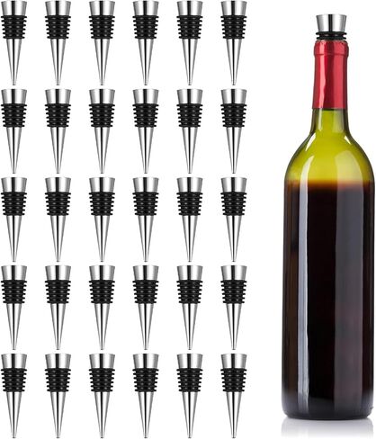 30pcs Wine Bottle Stopper Set Kit Wine Stopper Reusable Decorative Bottle Stoppers Stainless Steel WineBottle Corks Wines Saver Corks Hardware for Kitchen Bar Gifts Holiday Party Wedding in Kuwait