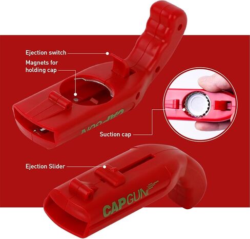 4PCs Cap Gun Bottle Opener - Fun and Functional Novelty Beer Bottle Opener with Realistic Design, Gift for Beer Lovers, Parties, and Themed Events in Kuwait