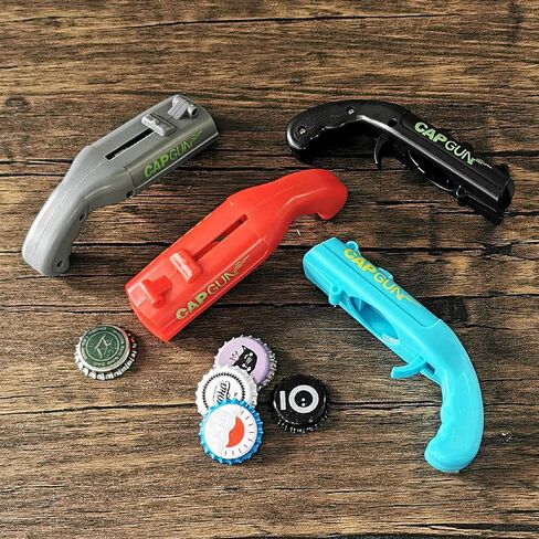 4PCs Cap Gun Bottle Opener - Fun and Functional Novelty Beer Bottle Opener with Realistic Design, Gift for Beer Lovers, Parties, and Themed Events in Kuwait
