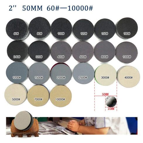 10pcs 50mm Sanding Discs Pad Wet or Dry Sandpaper Pad Abrasive Polish Pad Plate Hook and Loop Sanding Disk 2 Inch Sander Pad 600 Grits in Kuwait