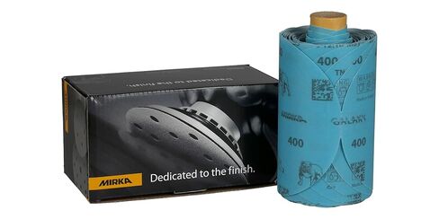 Mirka Galaxy Sandpaper 5 inch - Grit 600, 100 Discs/Linkroll - Self Adhesive PSA - Premium Abrasive for Epoxy Resin, Wood, Metal - Non-Clogging, Self-Sharpening Technology - Ideal for Power Sanders in Kuwait