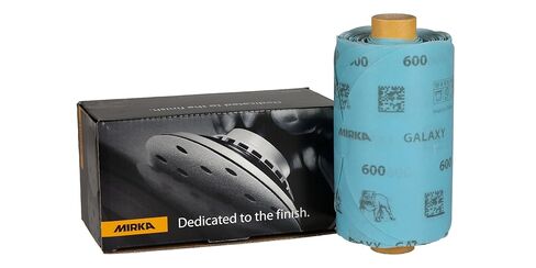 Mirka Galaxy Sandpaper 5 inch - Grit 600, 100 Discs/Linkroll - Self Adhesive PSA - Premium Abrasive for Epoxy Resin, Wood, Metal - Non-Clogging, Self-Sharpening Technology - Ideal for Power Sanders in Saudi Arabia