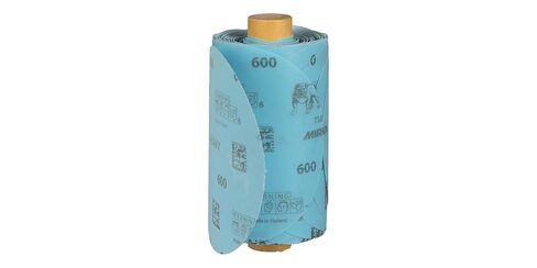 Mirka Galaxy Sandpaper 5 inch - Grit 600, 100 Discs/Linkroll - Self Adhesive PSA - Premium Abrasive for Epoxy Resin, Wood, Metal - Non-Clogging, Self-Sharpening Technology - Ideal for Power Sanders in Saudi Arabia