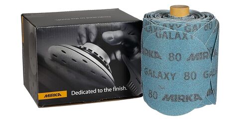 Mirka Galaxy Sandpaper 5 inch - Grit 600, 100 Discs/Linkroll - Self Adhesive PSA - Premium Abrasive for Epoxy Resin, Wood, Metal - Non-Clogging, Self-Sharpening Technology - Ideal for Power Sanders in Saudi Arabia