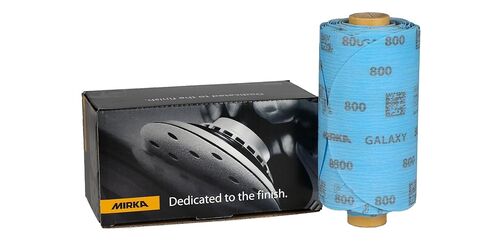 Mirka Galaxy Sandpaper 5 inch - Grit 600, 100 Discs/Linkroll - Self Adhesive PSA - Premium Abrasive for Epoxy Resin, Wood, Metal - Non-Clogging, Self-Sharpening Technology - Ideal for Power Sanders in Saudi Arabia