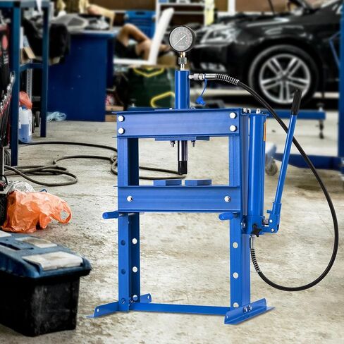 10 Ton Hydraulic Press, h-Frame Heavy Duty Garage Floor Shop Press with Adjustable Worktable & Steel Plates,for Metal Bending, Straightening, Bearings/u-Joints Installation in Saudi Arabia